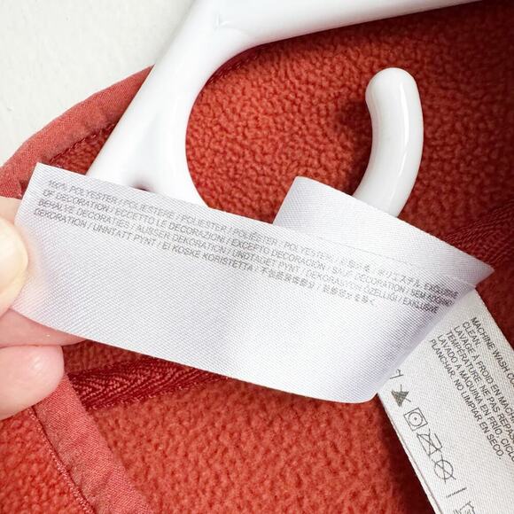 Disney Store Snow White Grumpy Orange Rust Quarter Zip Fleece Pull Over Size L - Picture 7 of 11